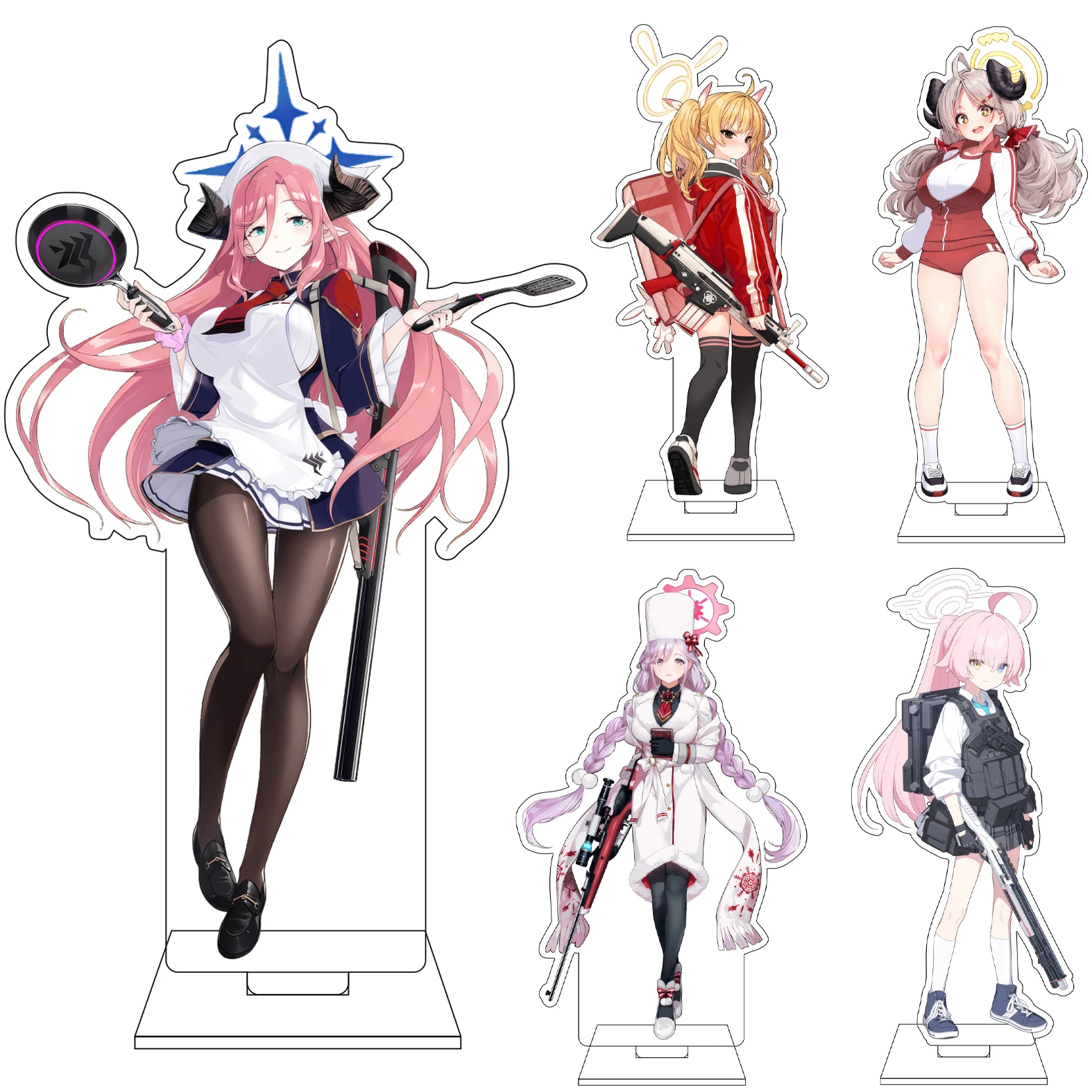 16CM Anime Blue Archive Cosplay Acryl-Figur Ständerplatte Ajitani Hifumi Eimi Ushio Noa Tsukatsuki Rio Ornamente Geschenke
