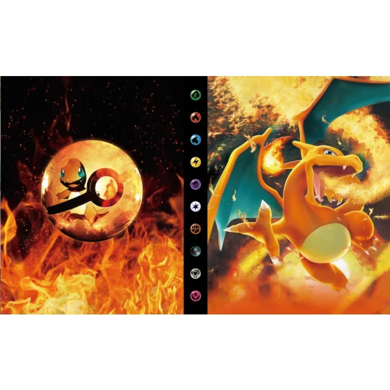 2024 240PCS Card Book Pokemones Album Charizards Squirtles Holder Binder Collections Holder Anime Card Protector Notebook