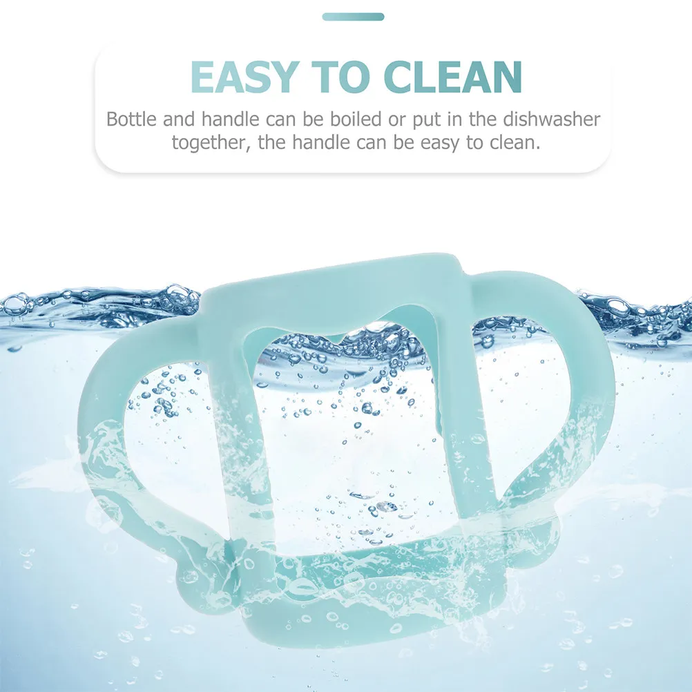 

4 pcs Silicone Bottle Handle Bottles Handles Feeding Bottles Universal Fit For Infant Feeding Bright Color Easy Clean