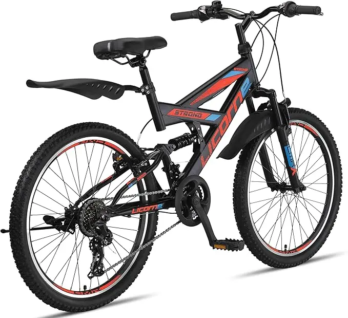 Double 11 promotion Mountain Bike in 24 and 26 Inch Bicycle for Boys Girls Women Men 21 Speed Full Suspension