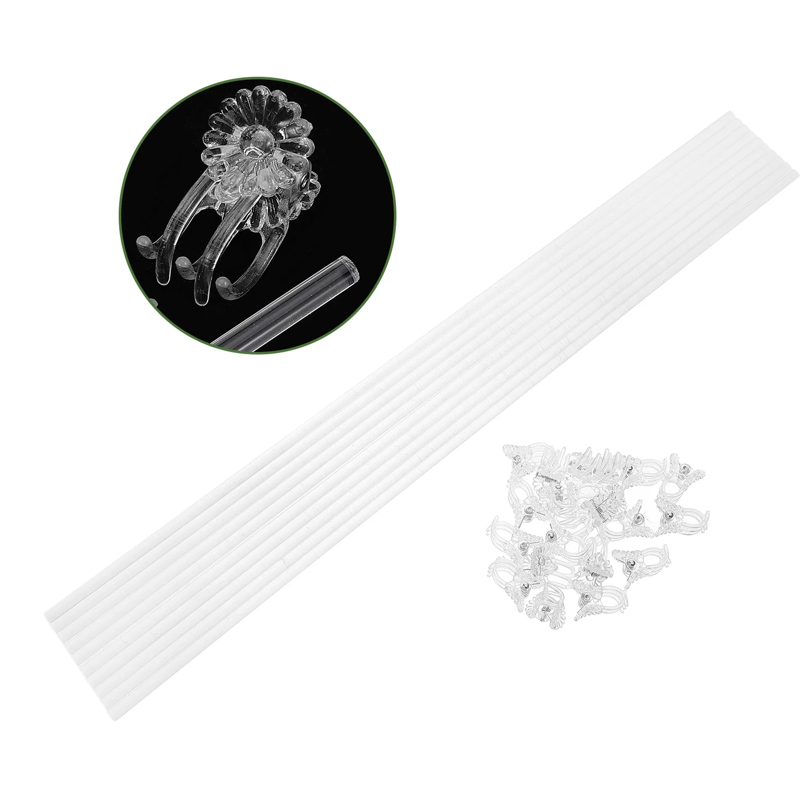 

1Set Clear Acrylic Orchid Plant Support Stake Stable Orchid Clips and Stakes for Indoor Potted Plants Garden Support Sticks