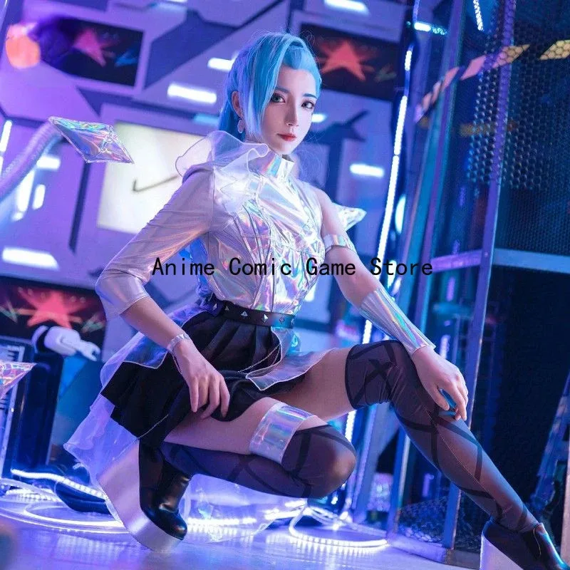 

XS-XL Seraphine kDa cosplay costume wing game lol sexy dress Halloween party outfits for women girls