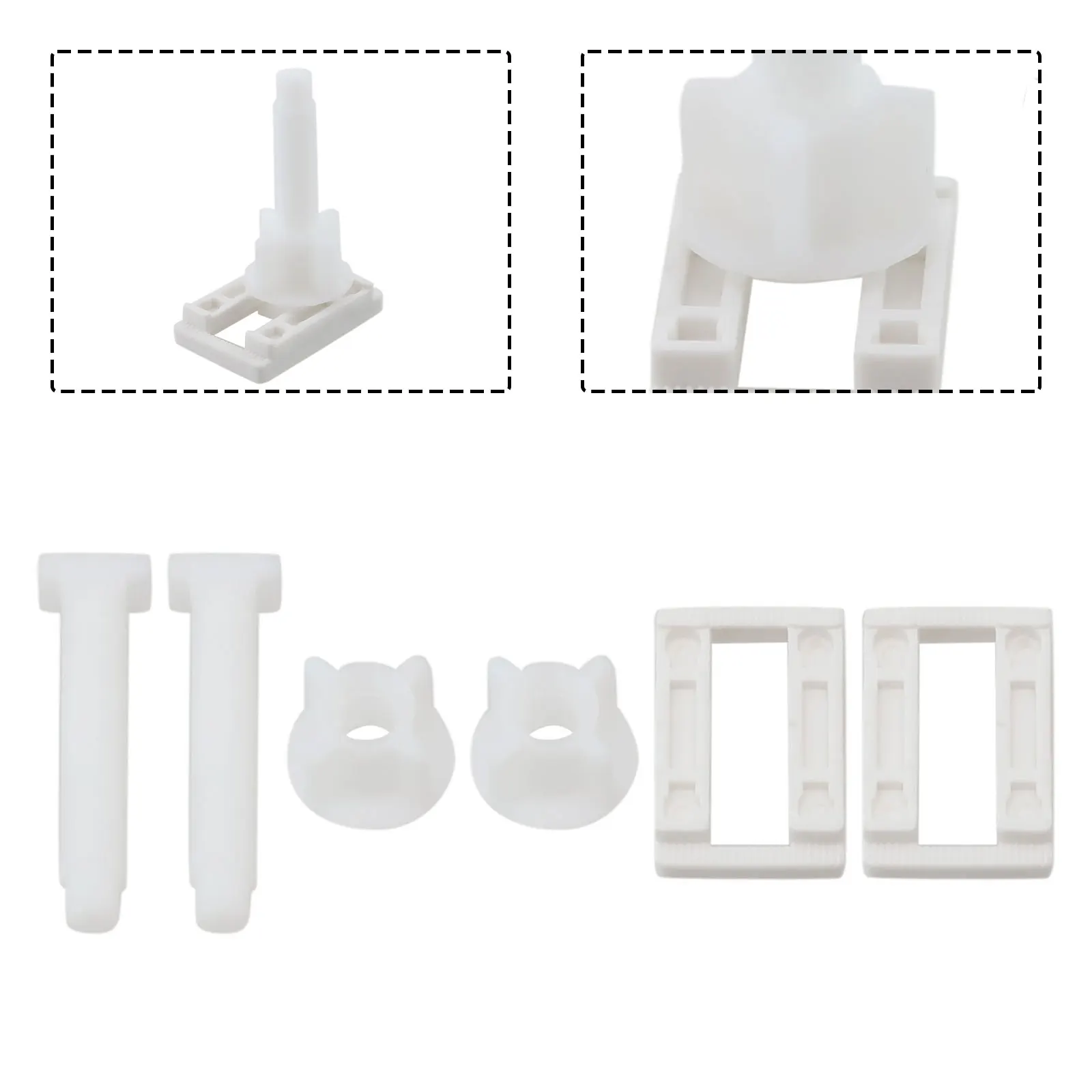 Toilet Lid Toilet Hinge Screws Hinge Screw AccessorieL Bolt Fixing Plastic Rectangle Toilet Lid Hinge Screw White And Bottom