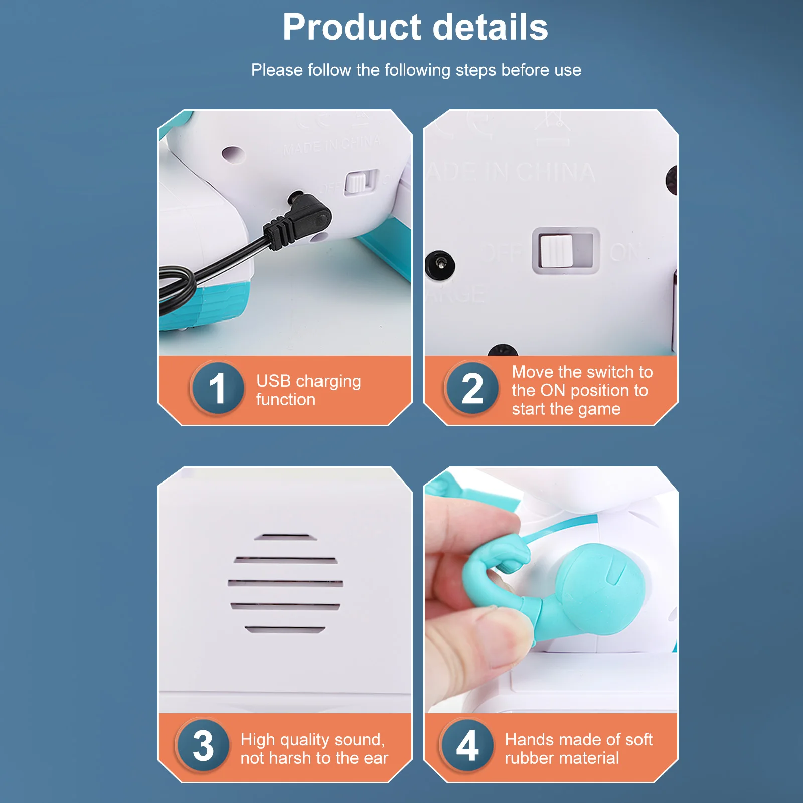 Robotspeelgoed, oplaadbare afstandsbedieningsrobots voor kinderen met automatische demonstratie, flexibele kop en handen, muziek, LED-ogen, verjaardag