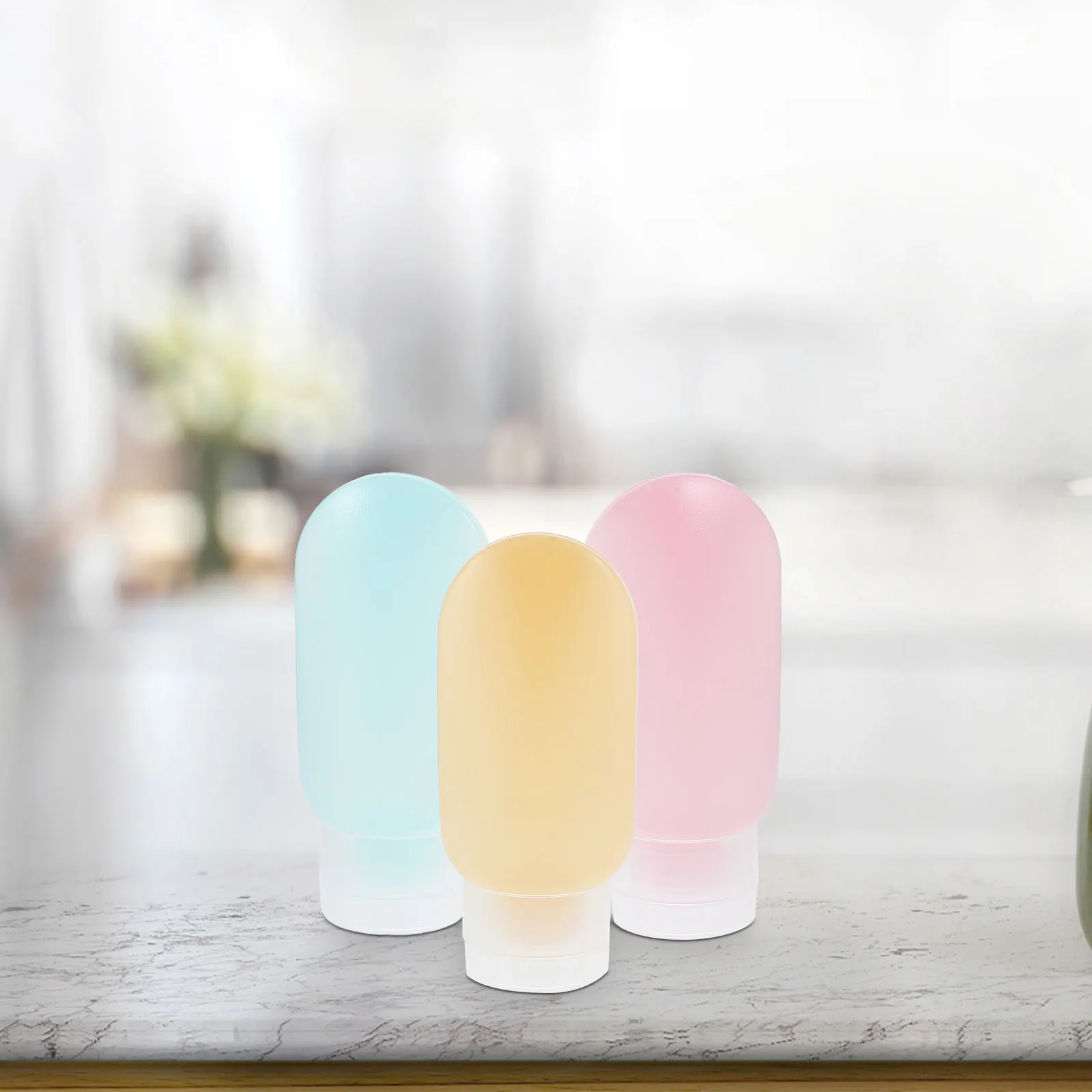 3Pcs Travel Bottles Plastic Refillable Toiletry Containers Small Size for Shampoo Conditioner Lotion Travel Kit