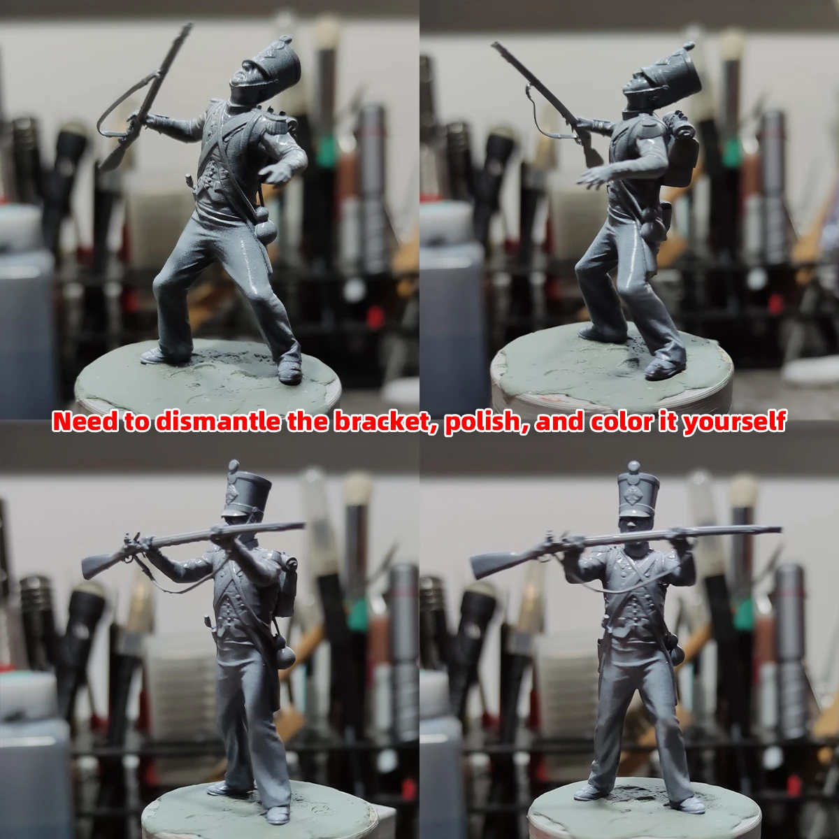 1/35 1/48 1/72 Modellbausatz 3D-Harz Miniatur-Soldatenfiguren Diorama Unbemalte Französische Gendarmen Revolution DIY – Detail 12