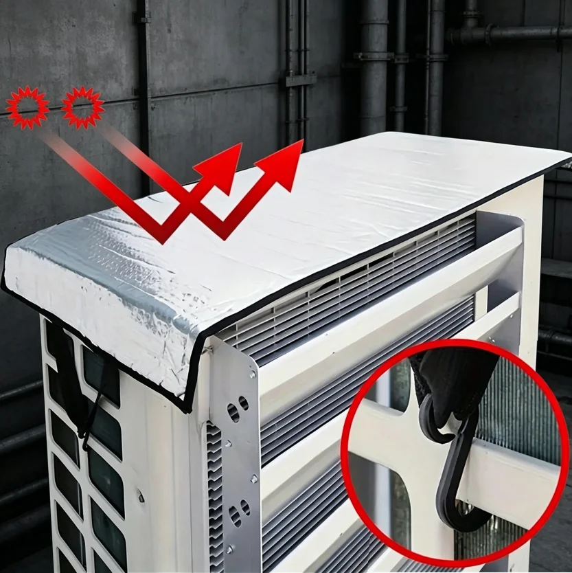 Outdoor Air Conditioner External Unit Protective Cover Waterproof Sunblock UV Protection Dust Resistant Exterior Guard Sleeve