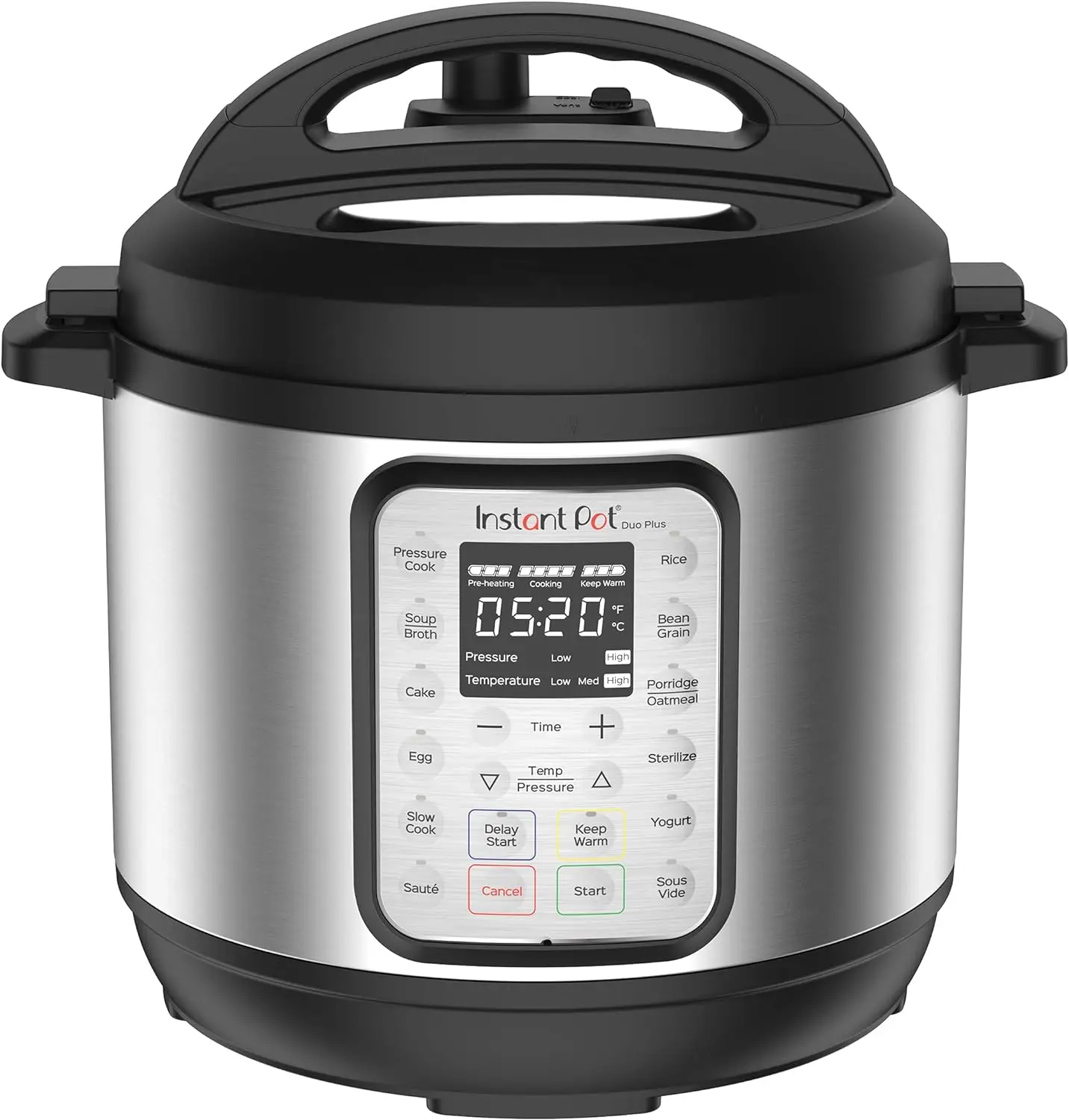 

9-in-1 Electric Pressure Cooker, Slow Cooker, Rice Cooker, Steamer, Sauté, Yogurt Maker, Warmer & Sterilizer,Stainless Steel