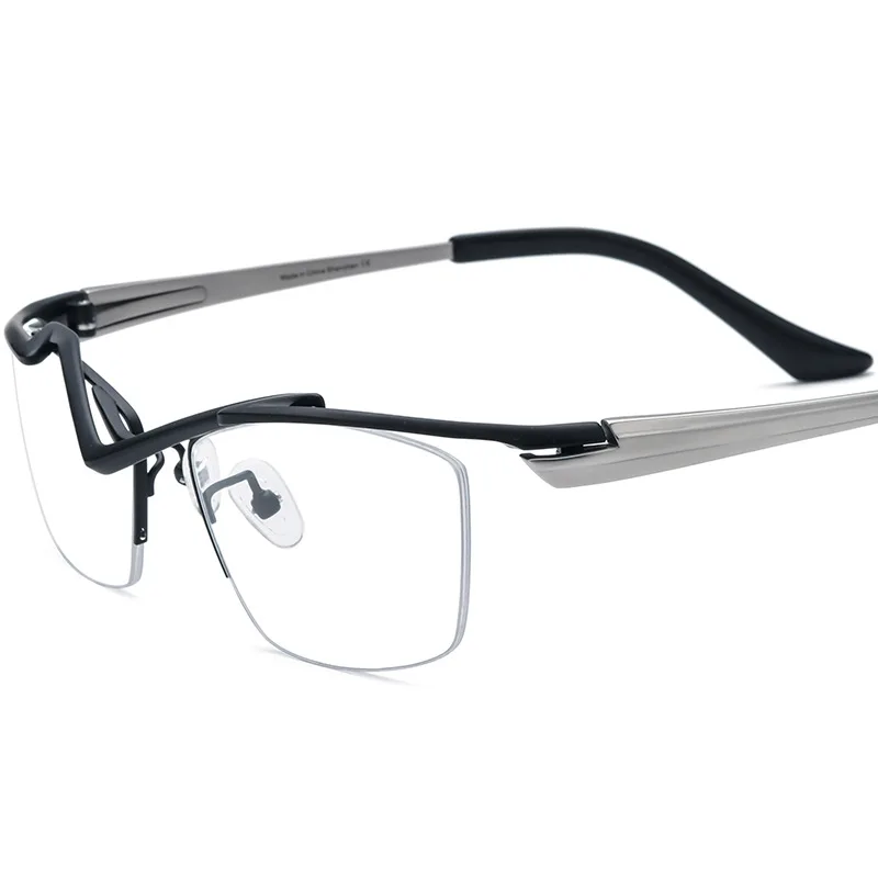 Pure titanium myopia glasses frame men square half-frame glasses frame women Shenzhen personality can be matched with myopia