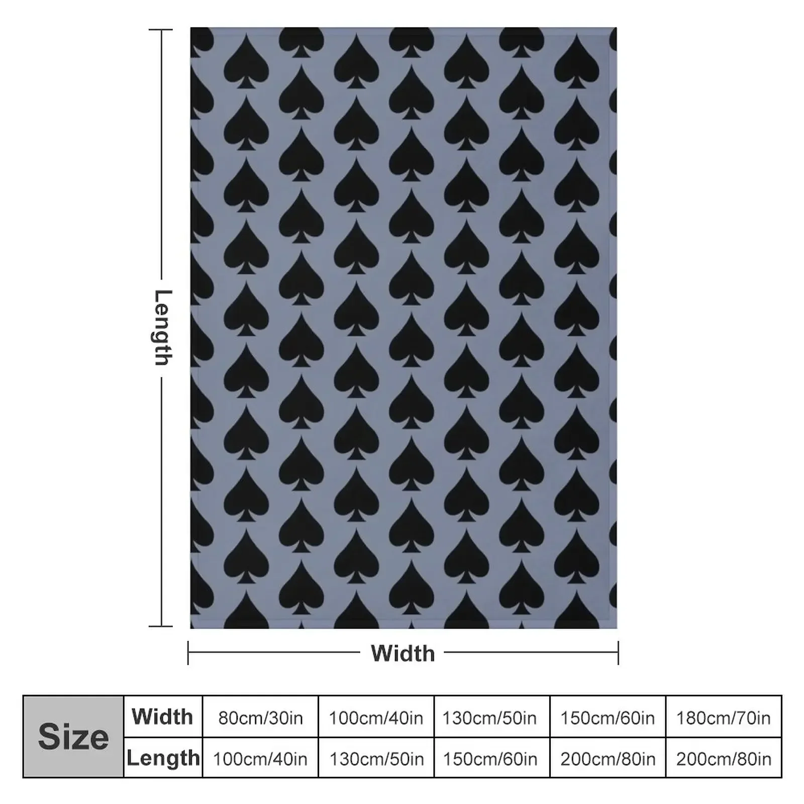 Spades Card Suit Throw Blanket Quilt christmas gifts Beautifuls valentine gift ideas Blankets