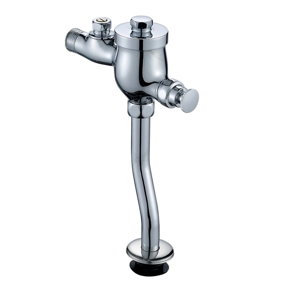 Automatic Shutoff Valve Time Delay Flush Valve Restroom Upgrade Chrome Finish User-Friendly Design Easy To Operate