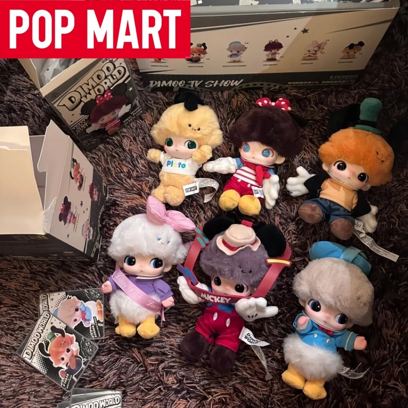 

Genuine POP MART DIMOO WORLD Series Blind Box Mystery Box Vinyl Plush Keychain Guess Bag Toys dolls Cute Anime Figure Desktop