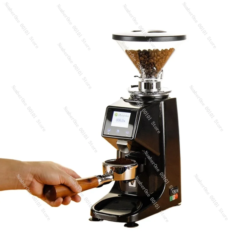 Electric Coffee Grinder Espresso Italian Flat Whetstone Miller Touch Panel Bean Crush Maker