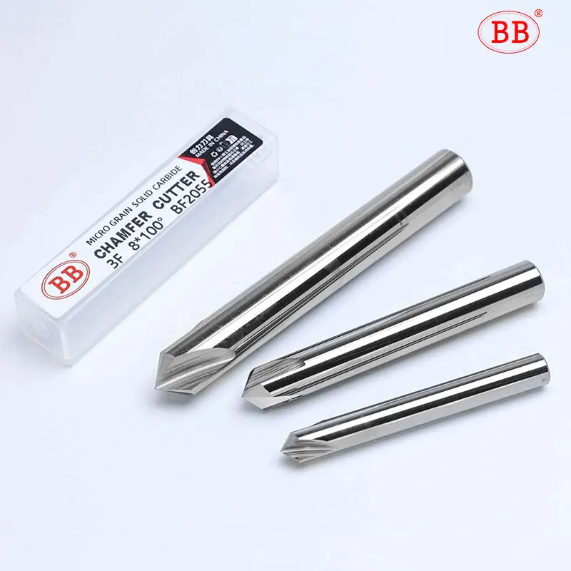 BB Chamfer End Mill CNC V Cutter Tip Angle 30 40 45 50 70 100 110 130 140 150 Degree for Metal Seel Aluminum