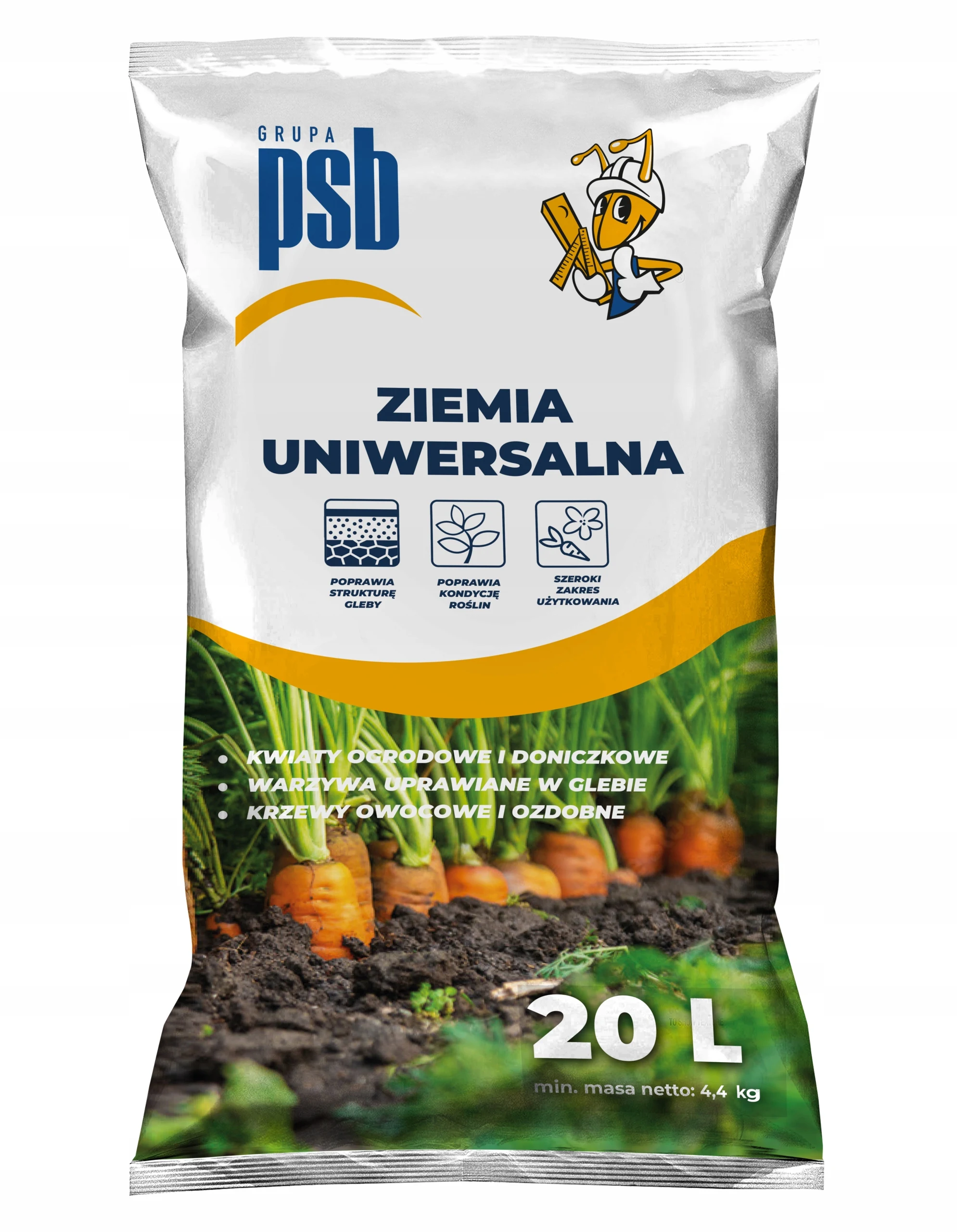 Universele grond voor planten, ondersteunt groei 5,5-6,5 Ph 20L