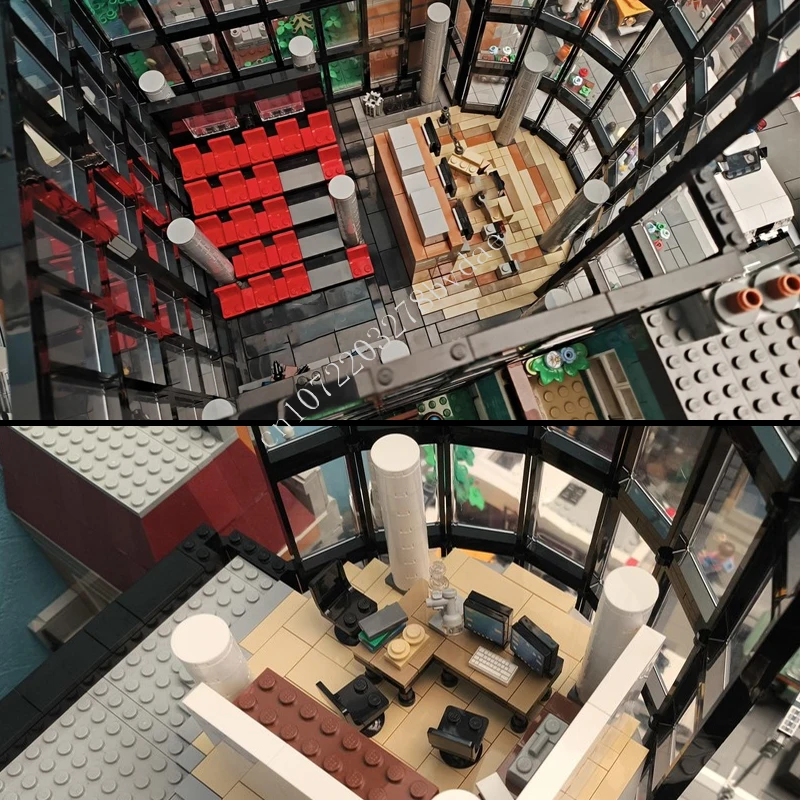 3723 قطعة جولة TF1 (برج التلفزيون/برج الأسطوانة) MOC streetview الألغاز مجموعات العمارة عيد الميلاد عيد ميلاد لعبة هدايا للأطفال الذين تتراوح أعمارهم بين #2