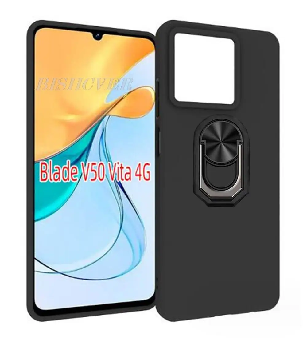 Für zte Blade v50 vita 6.75 bladev50vita bladev50 v50vita Rücken ring halterung Telefon hülle Smartphone TPU weiche Silikon hülle