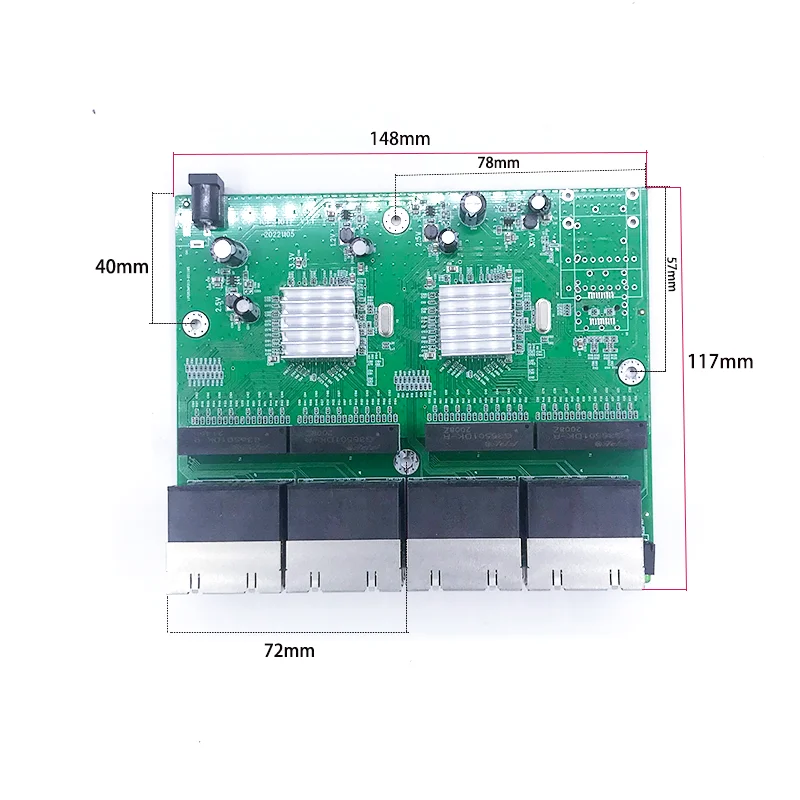 Imagem -02 - Interruptor Não Gerenciado 16 Portas 10 100 1000m Industrial Ethernet Switch Módulo Pcba Placa Oem Auto-sensing Portas 1000m