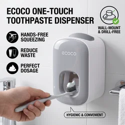 Automatic Toothpaste Dispenser Squeezers Toothpaste Tooth Dust-proof Toothbrush Holder Wall Mount Stand Bathroom Accessories Set