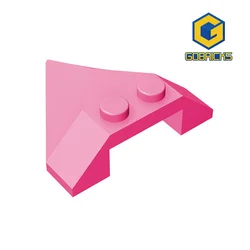 Gobrick 10PCS Compatible Assembles Particles 22391 Wedge 4 x 4 Pointed For Building Blocks Parts Educational bricks For Child