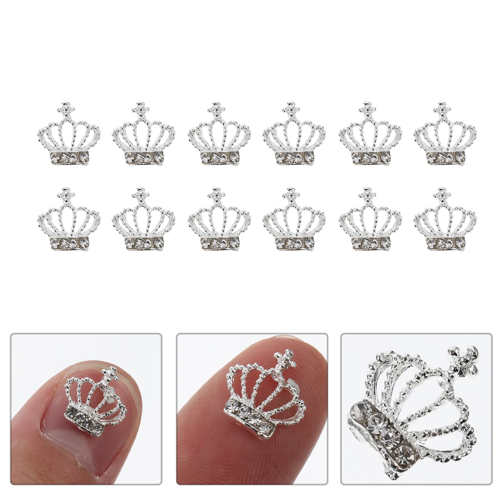 

30pcs Water Drill Decorations Crown Rhinestones For Nail Art Design 3D Shiny Manicure Charm Nail Art Stickers Rhinestone Glitter