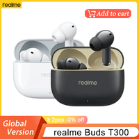realme Buds T300 True Wireless Earphone 30dB Active Noise Cancelling Bluetooth 5.3 TWS Earphone 40hrs 50ms Ultra-low Latency