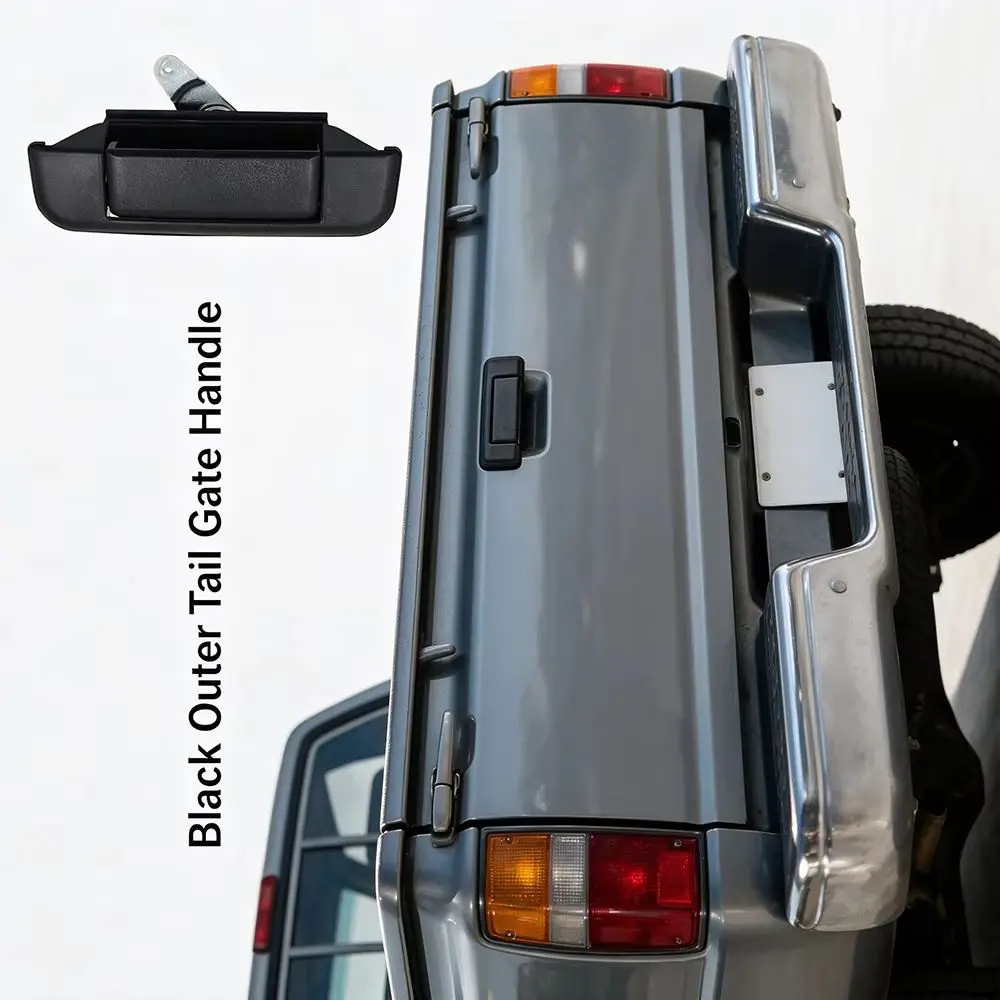 Black Outer Tail Gate Handle Rear Tailgate Latch Replacement For Toyota Pickup Truck 1984-1988 Exterior Parts