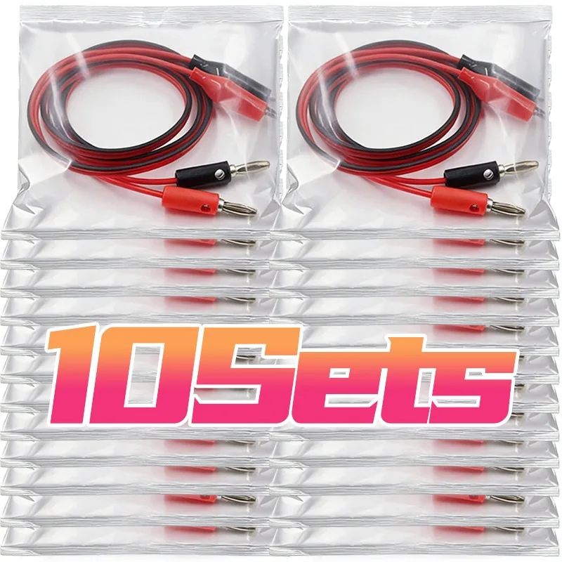 

10/1Sets Alligator Cilps To Banana Plug Test Cable Lead Connector Dual Tester Probe Crocodile Clips For Multimeter Measure Tools
