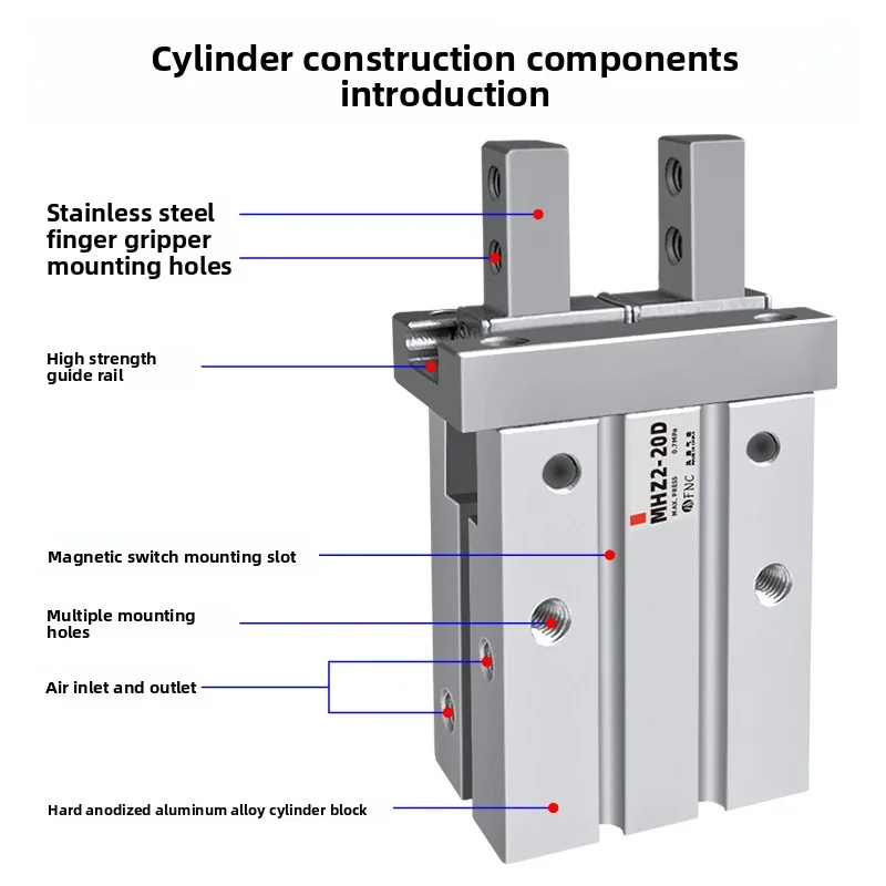 Mask machine finger cylinder professional parallel claw small pneumatic manipulator fixture