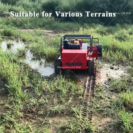 All Terrain Slope Use Electric Grass Weeding Trimmer  Lawnmower  Remote Controlled Lawn Mower for Sale