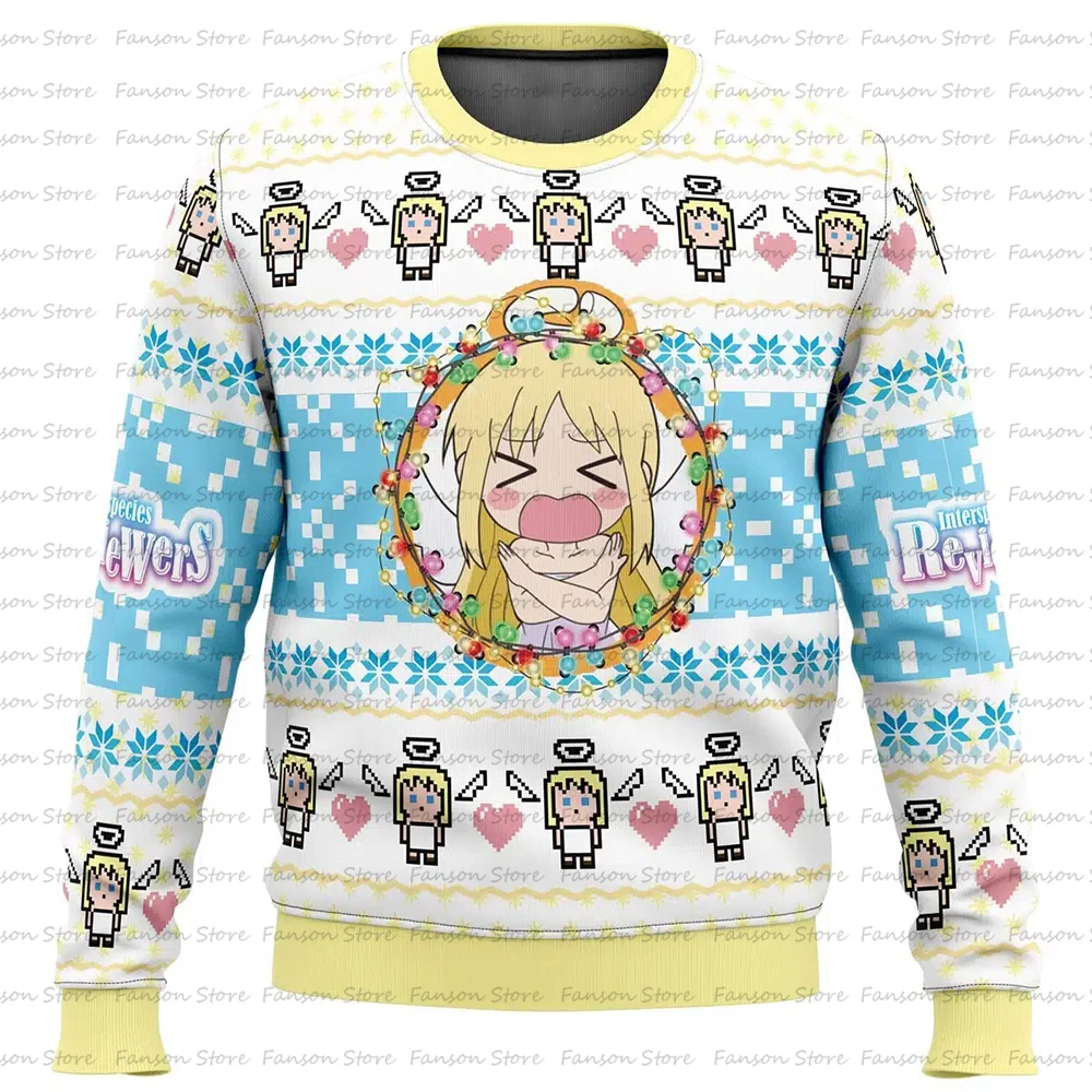 Crimvael-Pull de dessin animé de Noël pour hommes et femmes, sweat à capuche de couple, haut à la mode, examinateurs interespèce