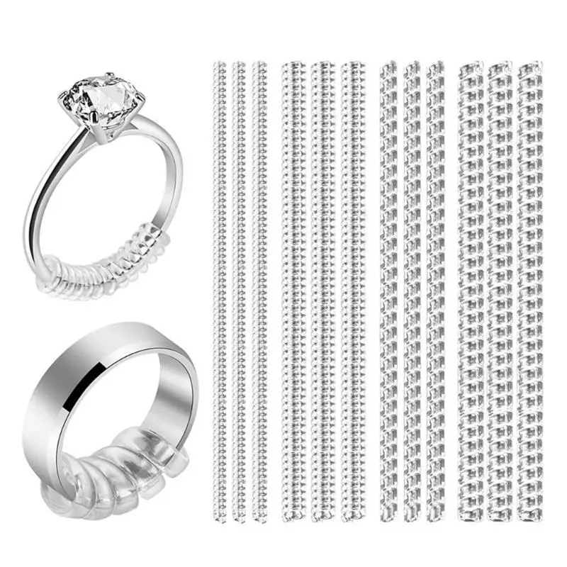 A52E Set mit 12/20 praktischen Silikon-Fingerringeinsätzen, bequemen Größenreduzierern für Ringe – Detail 9