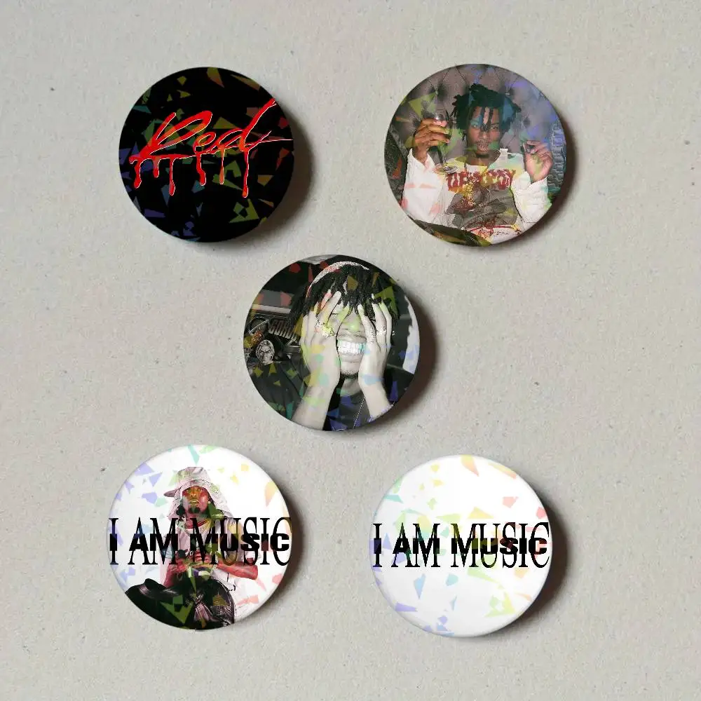 Rapper P-Playboi C-Carti Laser Button Pins Backpack Clothing Decor Brooch Fiction Badge Jewelry Gifts