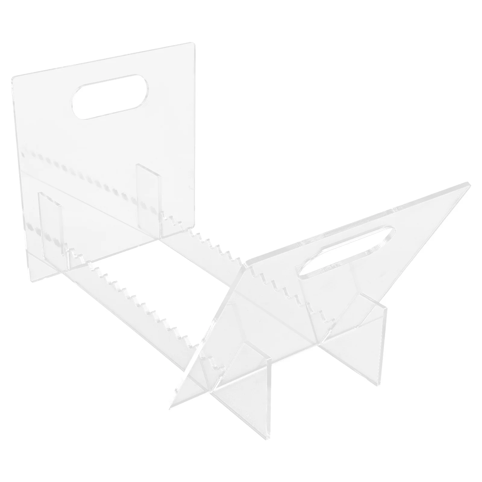 

Adjustable Clear Acrylic Record Holder Music Album Display Stand Tabletop Easel For Magazines Organizer Sturdy Space