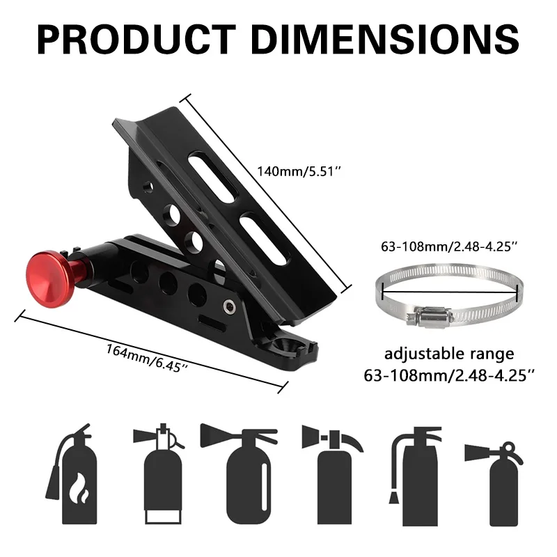 Extinguisher Mount Holder for Jeep Wrangler Gladiator for Ford for Bronco UTV for Polaris RZR for Ranger for Can-Am Maverick ATV
