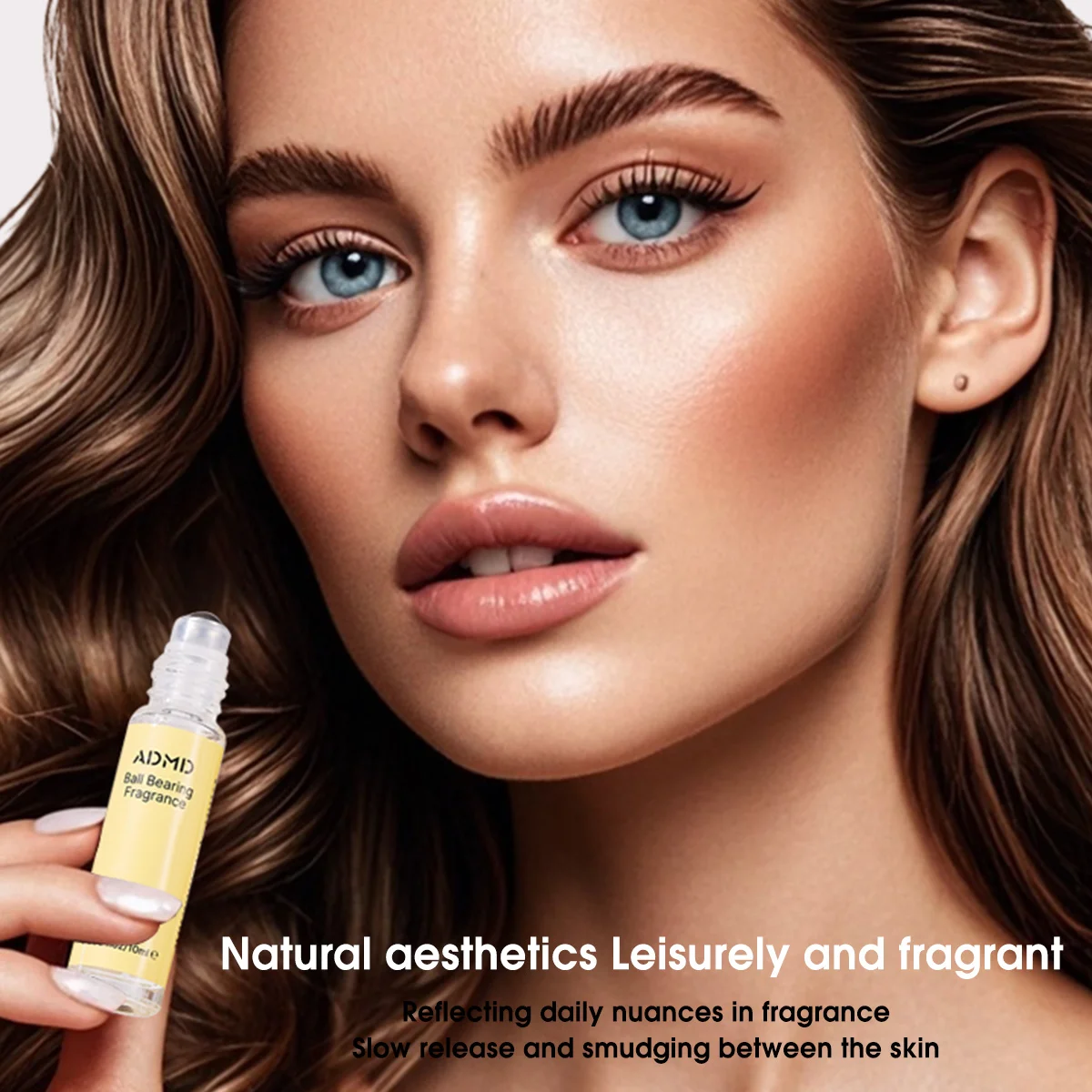 Perfume durável com contas rolantes, fragrância de flores naturais, perfume de atmosfera romântica, adequado para namoro, presente ideal para meninas