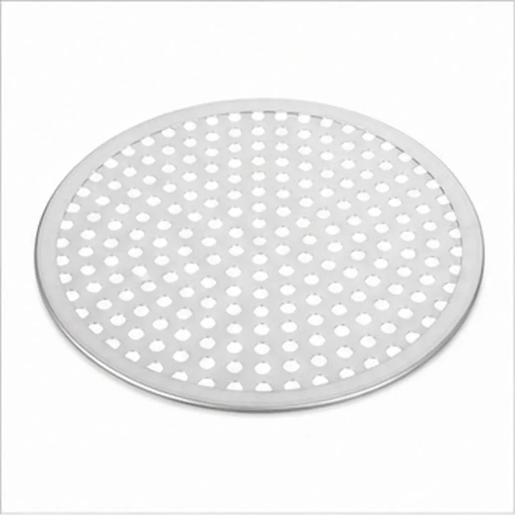 Reusable Aluminium Alloy Perforated Pizza Pan Round Baking Tray with Dense Holes Even Heat Distribution Non-Stick Smooth Surface