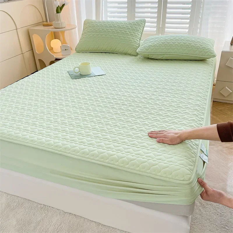 Class A waterproof urine-proof padded mattress single piece children's cotton padded sheet mattress protective cover