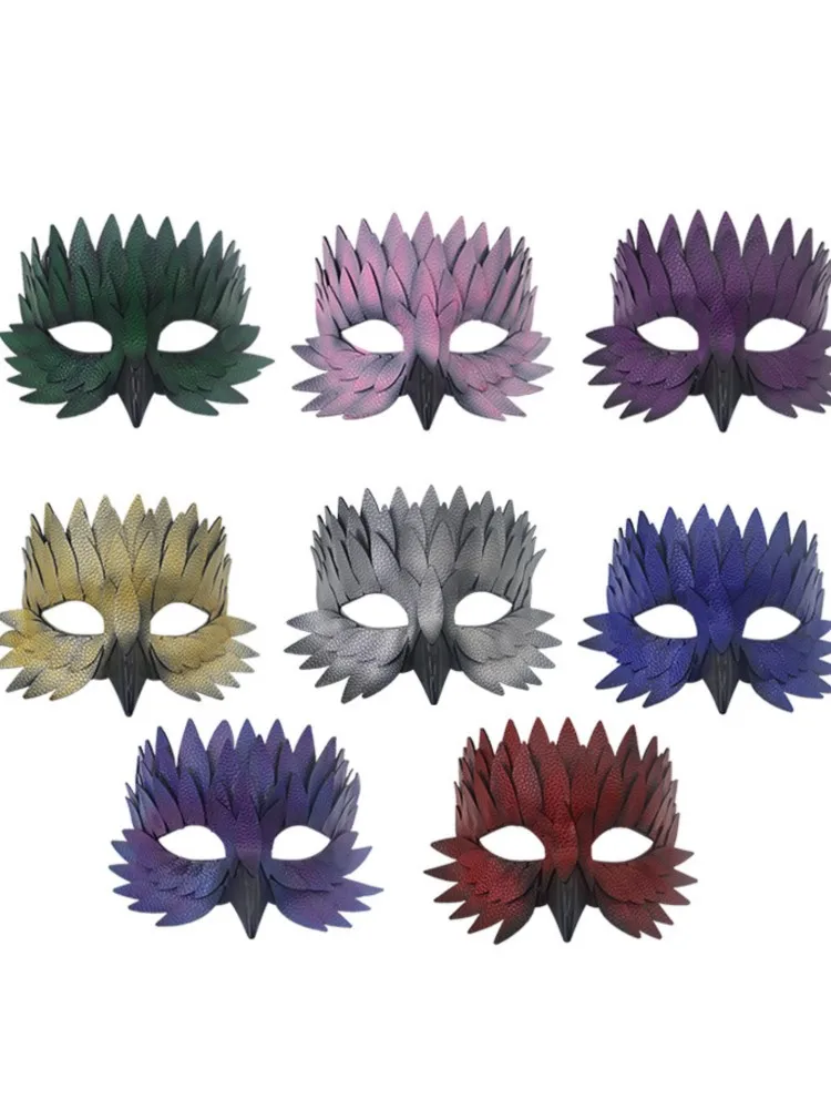 Masque pour les yeux Sexy plume bec d'eau bal de mascarade vénitien Halloween fête déguisement accessoires de déguisement dame masque facial