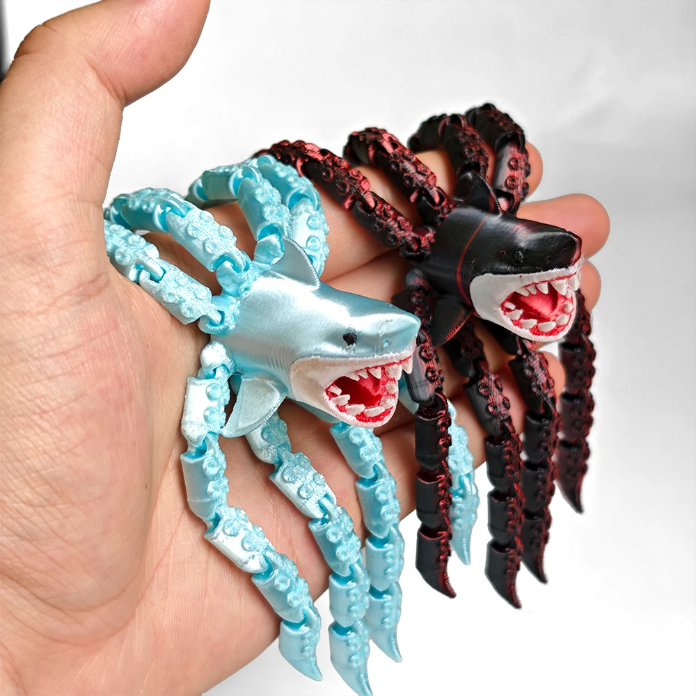 2026 Flexible Articulated Bloop Sea Monster Figure 3D Printed Movable Joint Horror Ocean Beast Collectible Decor for Hobby Fans view 5