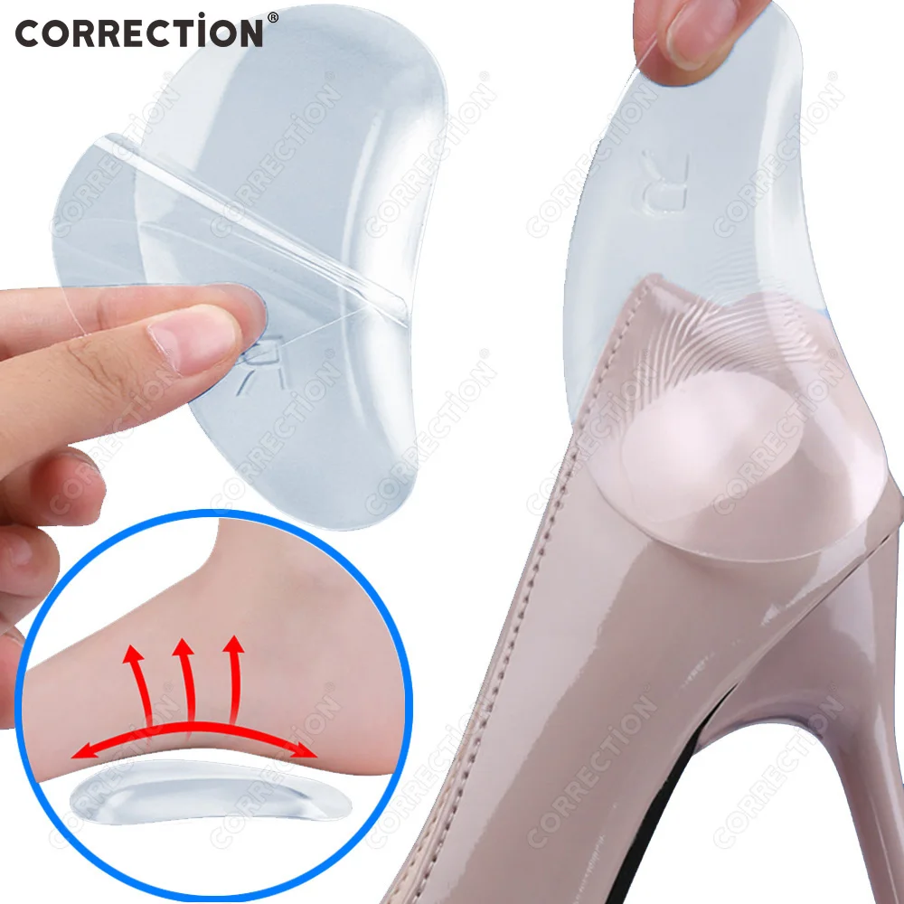 Silicone Gel Orthopedic Insoles Pads for Shoes Flat Feet Arch Support Men Women Foot Valgus Sports Insoles Shoe Inserts Half Pa