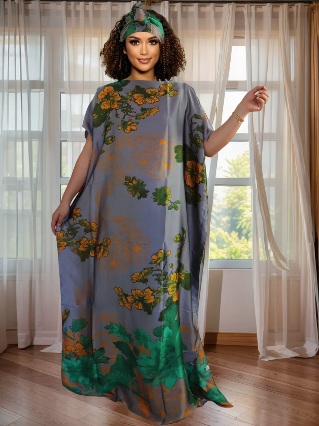 

Off Shoulder Colorful Print Party Dress Batwing Sleeve Loose Fit - Women's Sexy Beach Dress