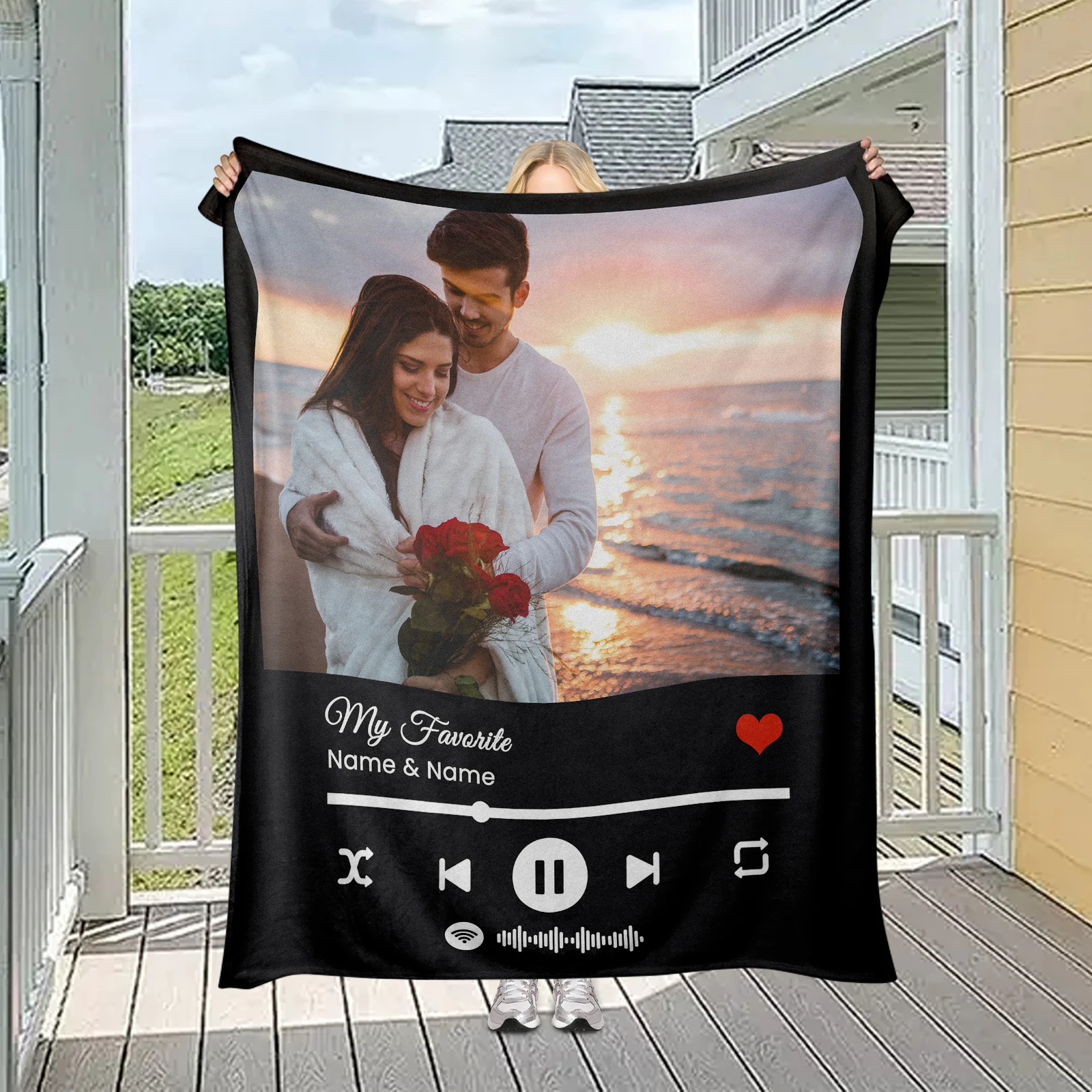 Couple's Warm Comfortable Blanket for Beach Vacation Fashion Vacation Items Prepared for Girlfriends Used for Hotel Beach Chairs