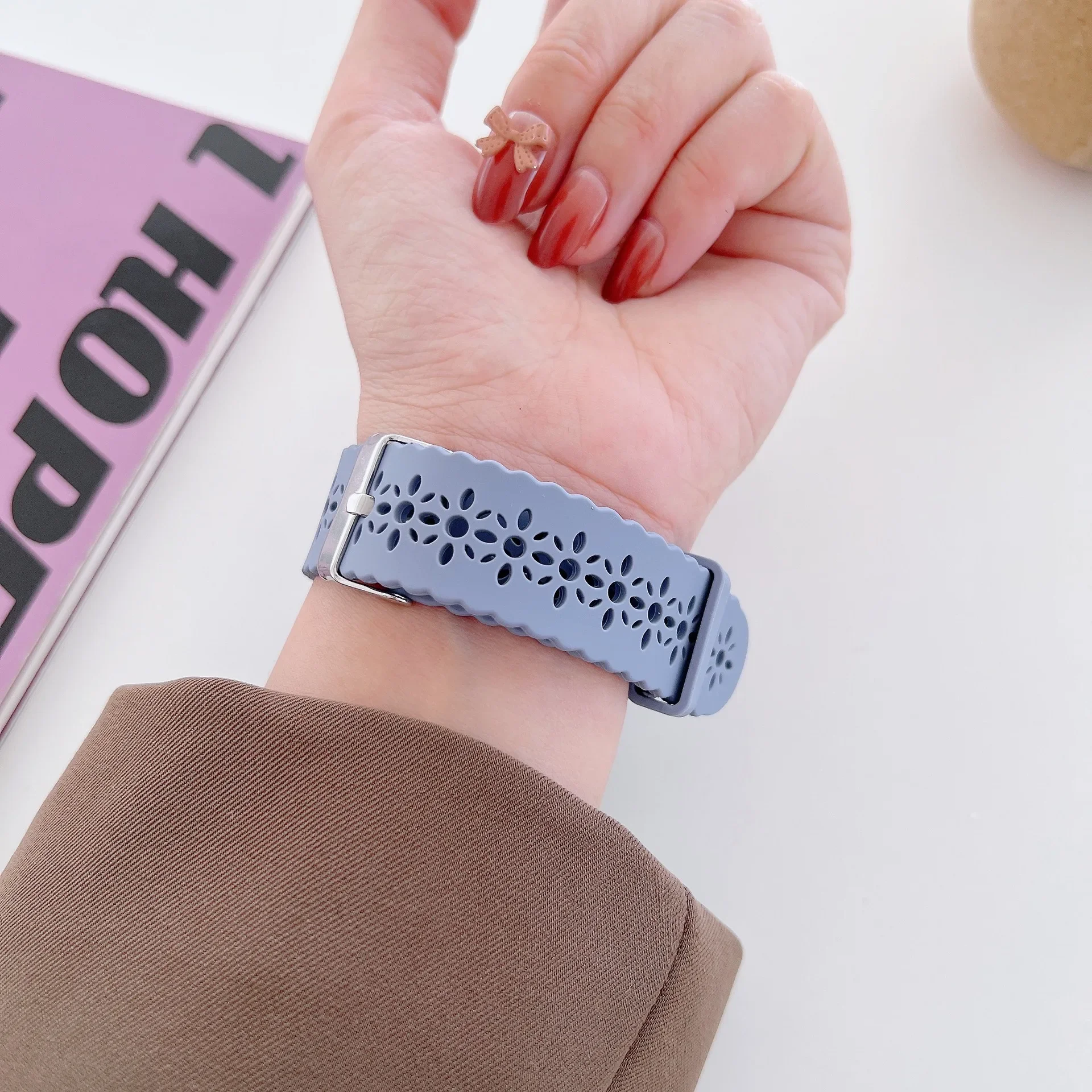 Sport Lace band for samsung galaxy watch 4/5/5 pro/6 classic/Active 2 silicone 20mm 22mm strap women bracelet huawei gt 4-3-2-2e image 2