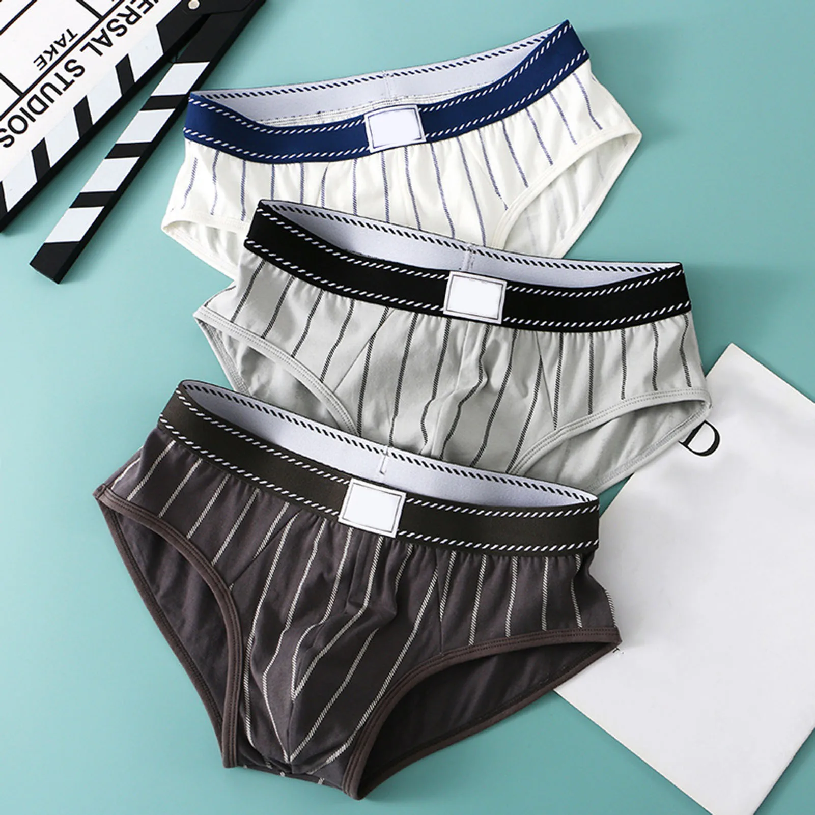 Men U-shaped Crotch Underwear Men\'s Elastic Waistband Panda Pattern Mesh Briefs with 3d U-convex Design Comfortable for Men
