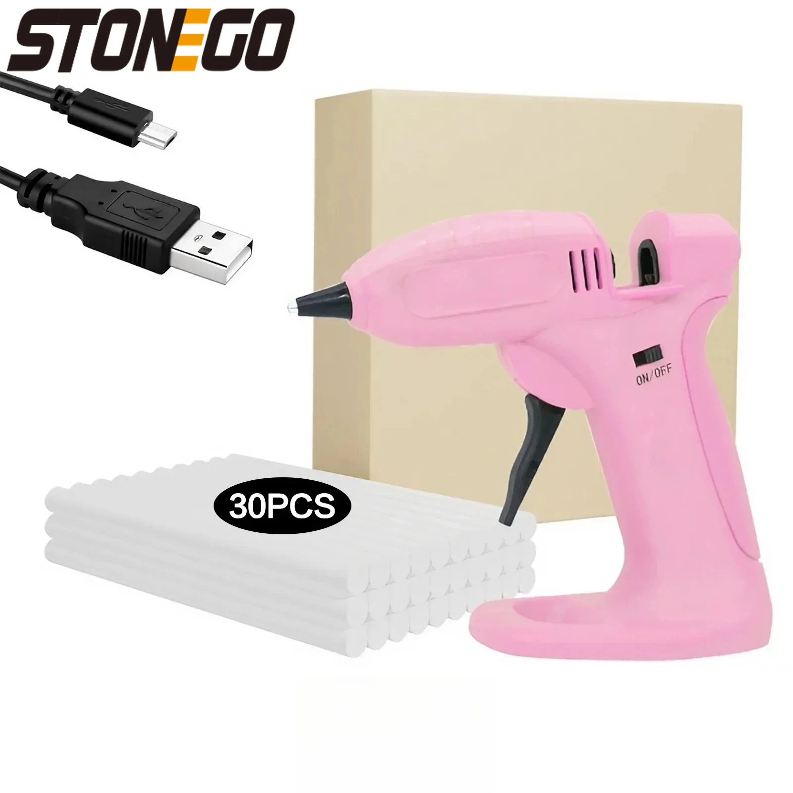 

Cordless Rechargeable Glue Gun Portable Lightweight Smooth Glue Flow for DIY Craft Making Home Repairs