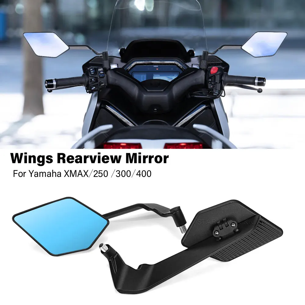 

Wing Rearview Mirror For Yamaha X-MAX XMAX 125 250 300 400 XMAX125 XMAX250 XMAX300 XMAX400 Foldable Stealth Winglets Side Mirror