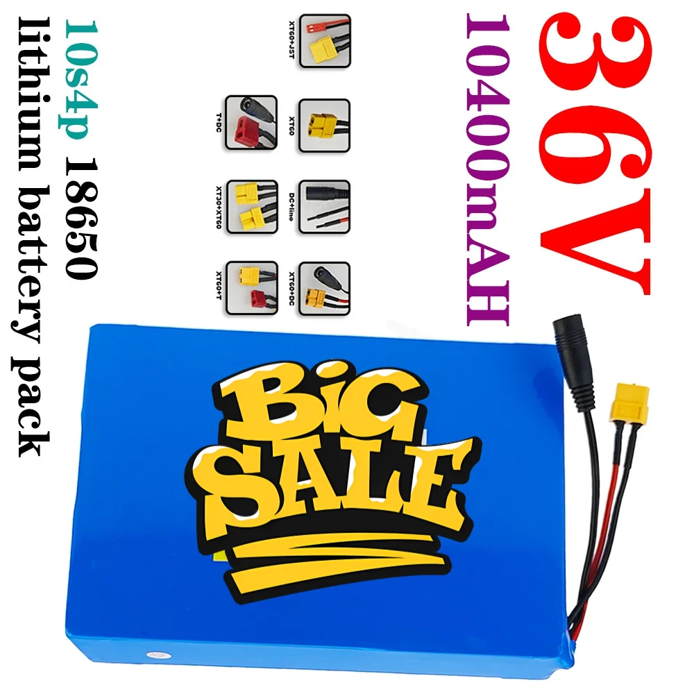 

10S4P Battery Pack New 36V Battery 10.4Ah 500W 750W 18650 Lithium ion for e-bike Electric Car Bicycle Motor Scooter