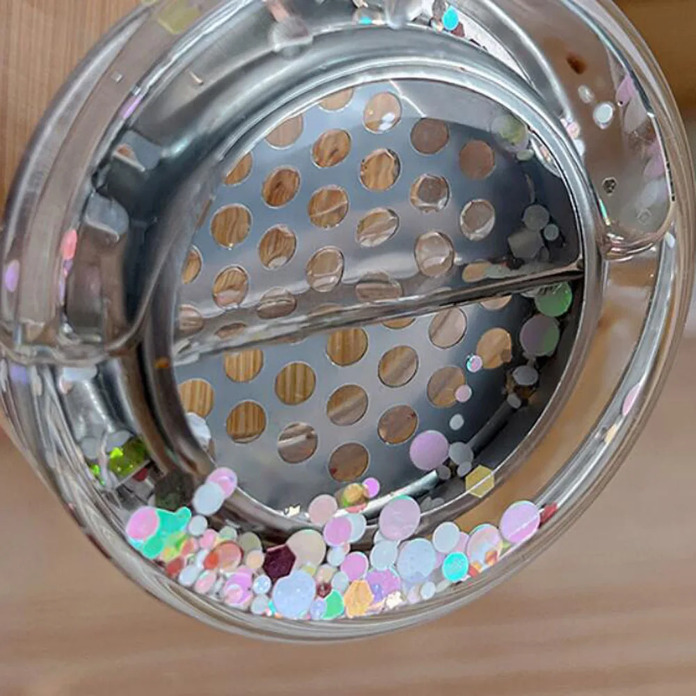 1pc Nail Glitter Brush Cleaner Cup Wood Lid Steel Mesh Base Washing Nail Sequins/Powder Brush Cup Nail Salon Acrylic BrushHolder