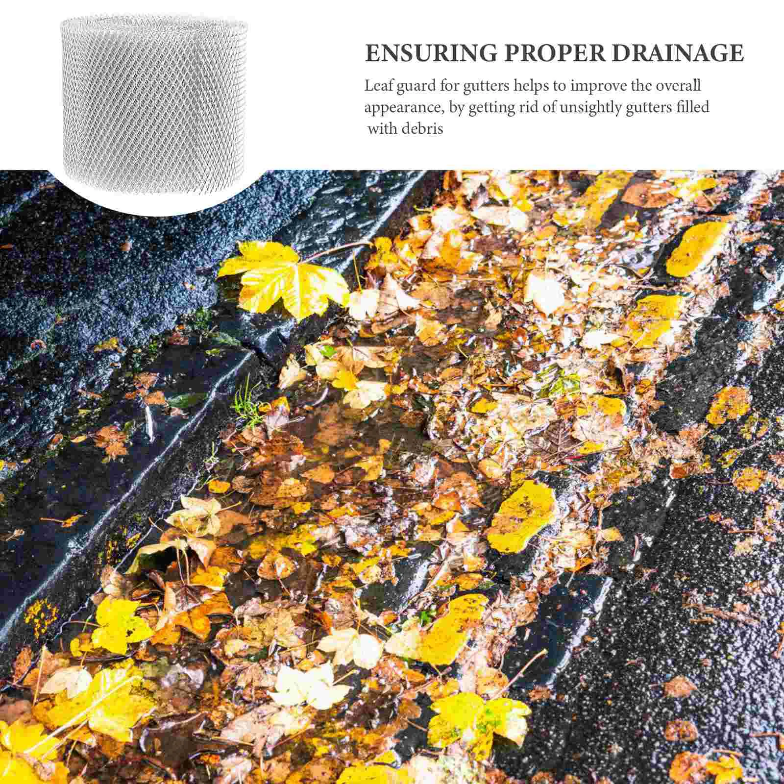 Gutter Guard Mesh Leaf Protection Filter Strainer Screens for Leaves Downspout Guards Protective Net